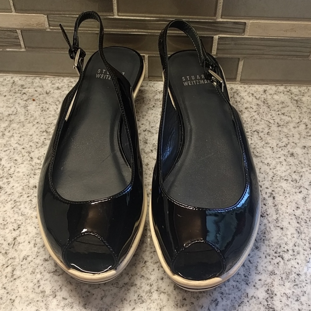 Stuart Weitzman patent peep toe platform h… - Picture 4 of 8